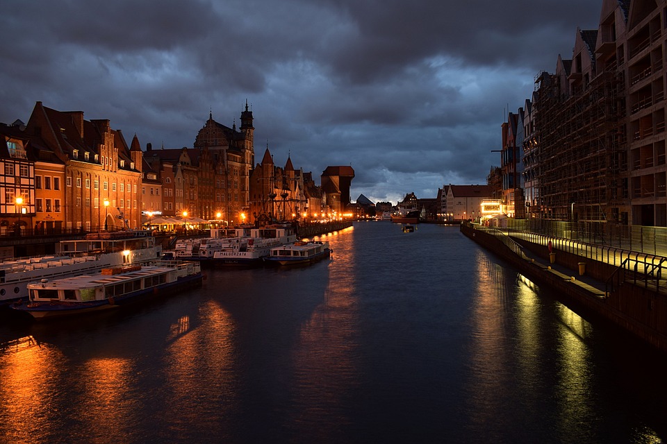 Kveldsbilde fra Gdansk, Polen