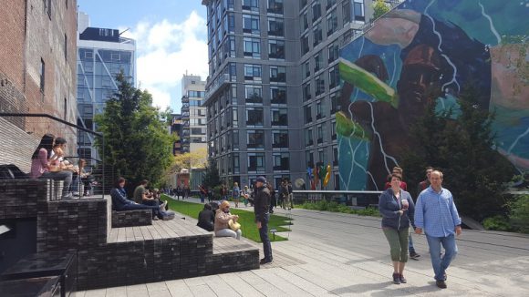 Parkområde på The Highline i New York