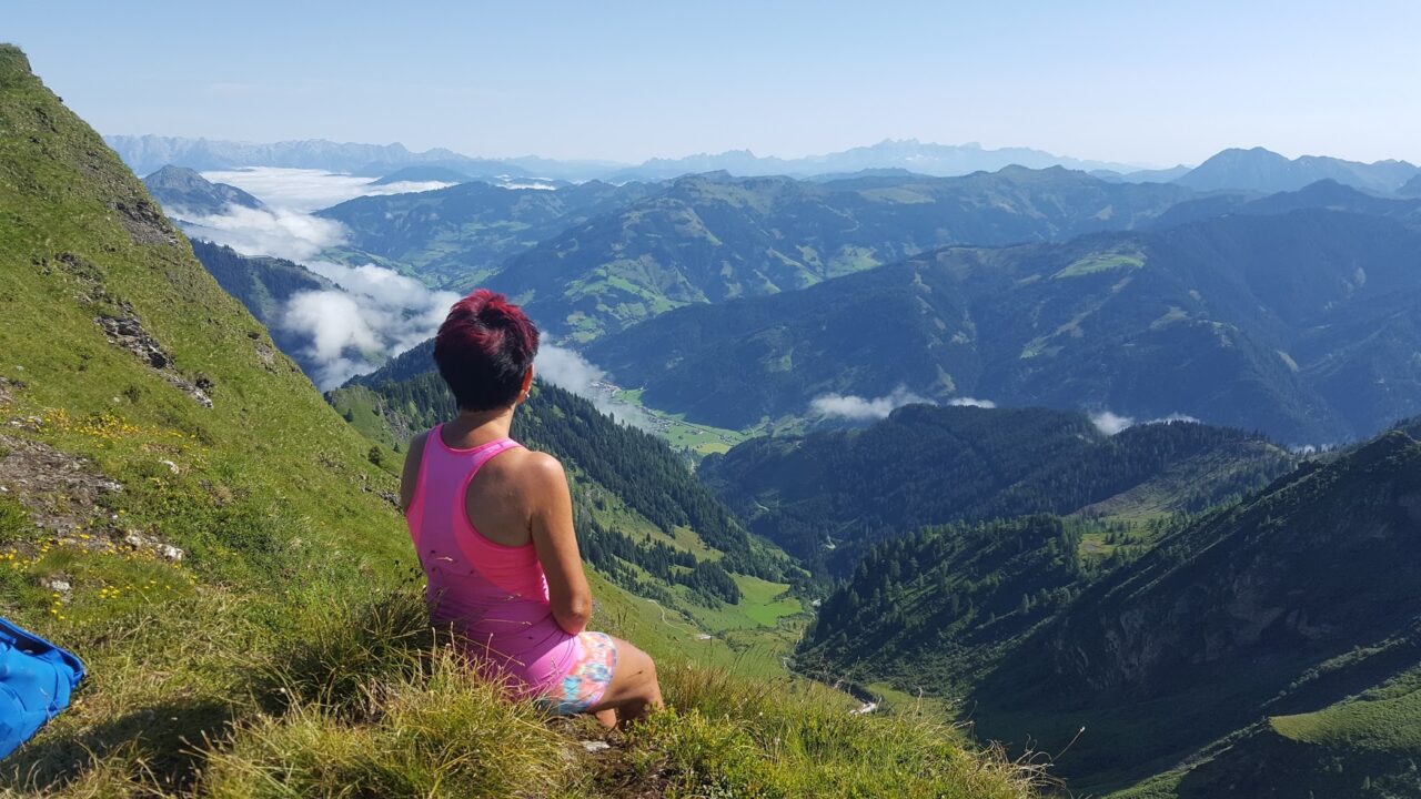 Bad Gastein utsikt over Alpene i Østerrike