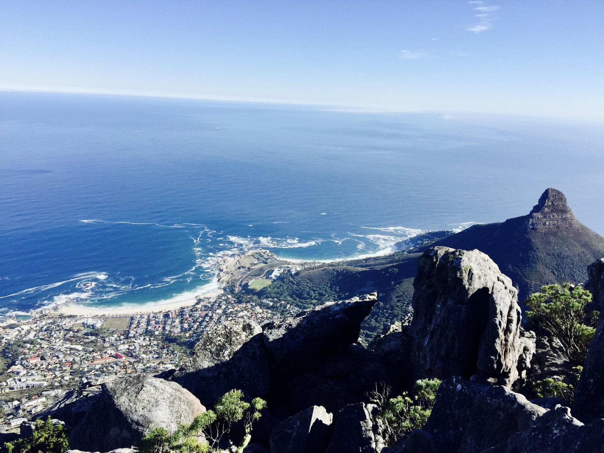 Utsikten fra Table Moutain over Cape Town, Sør-Afrika