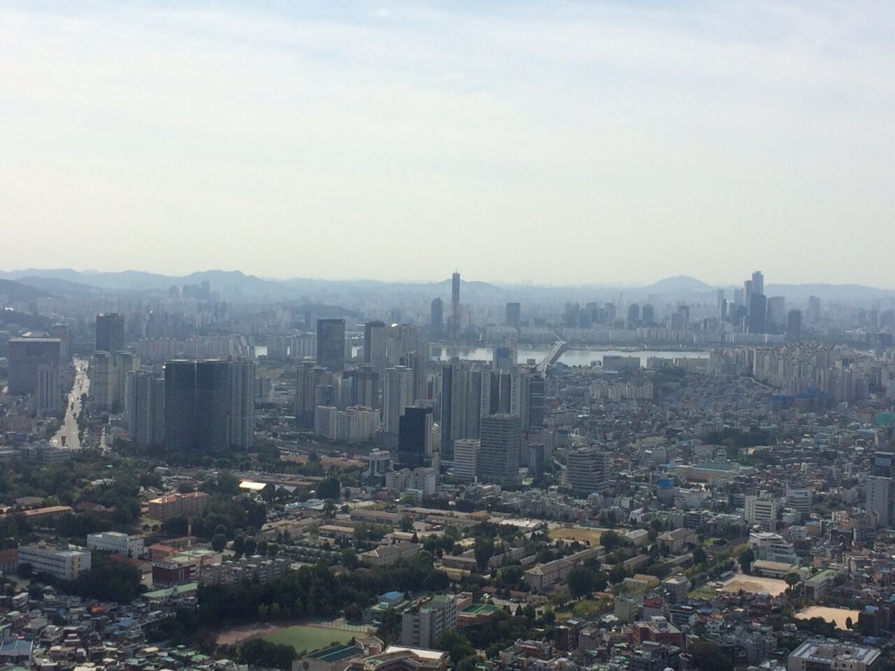 Utsikt over Seoul, Sør-Korea