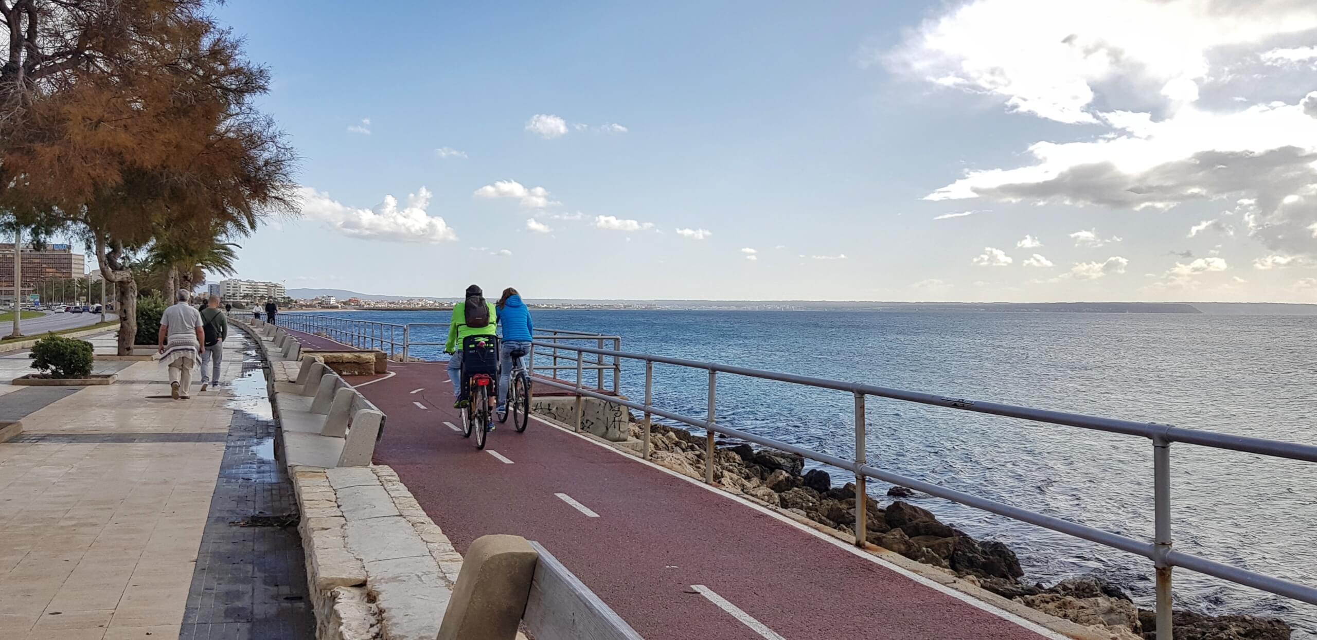 Sykkeltur langs Palmabukten, Mallorca