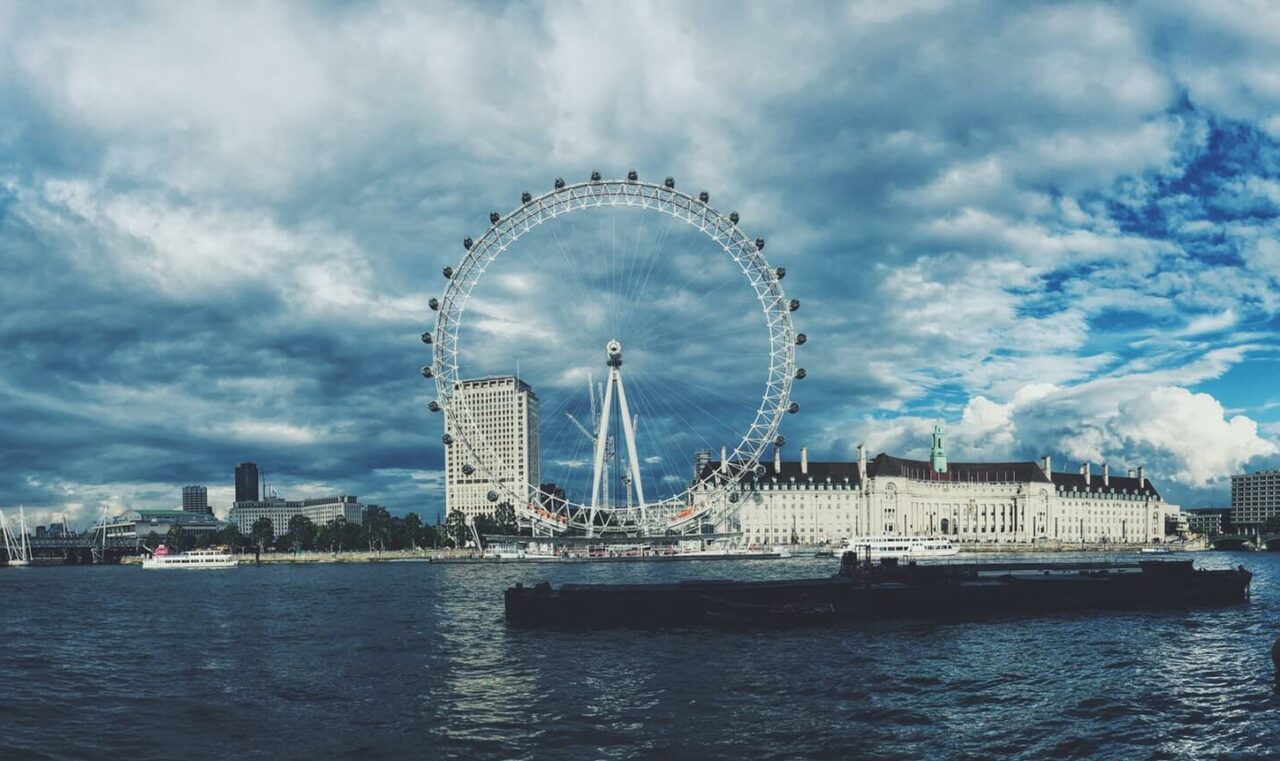 Utsikt over Themsen til London Eye