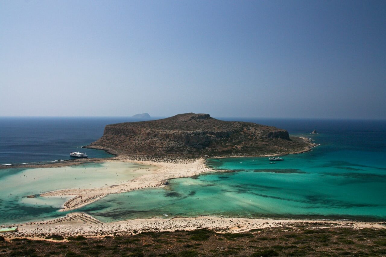 Utsikt over strand på Kreta