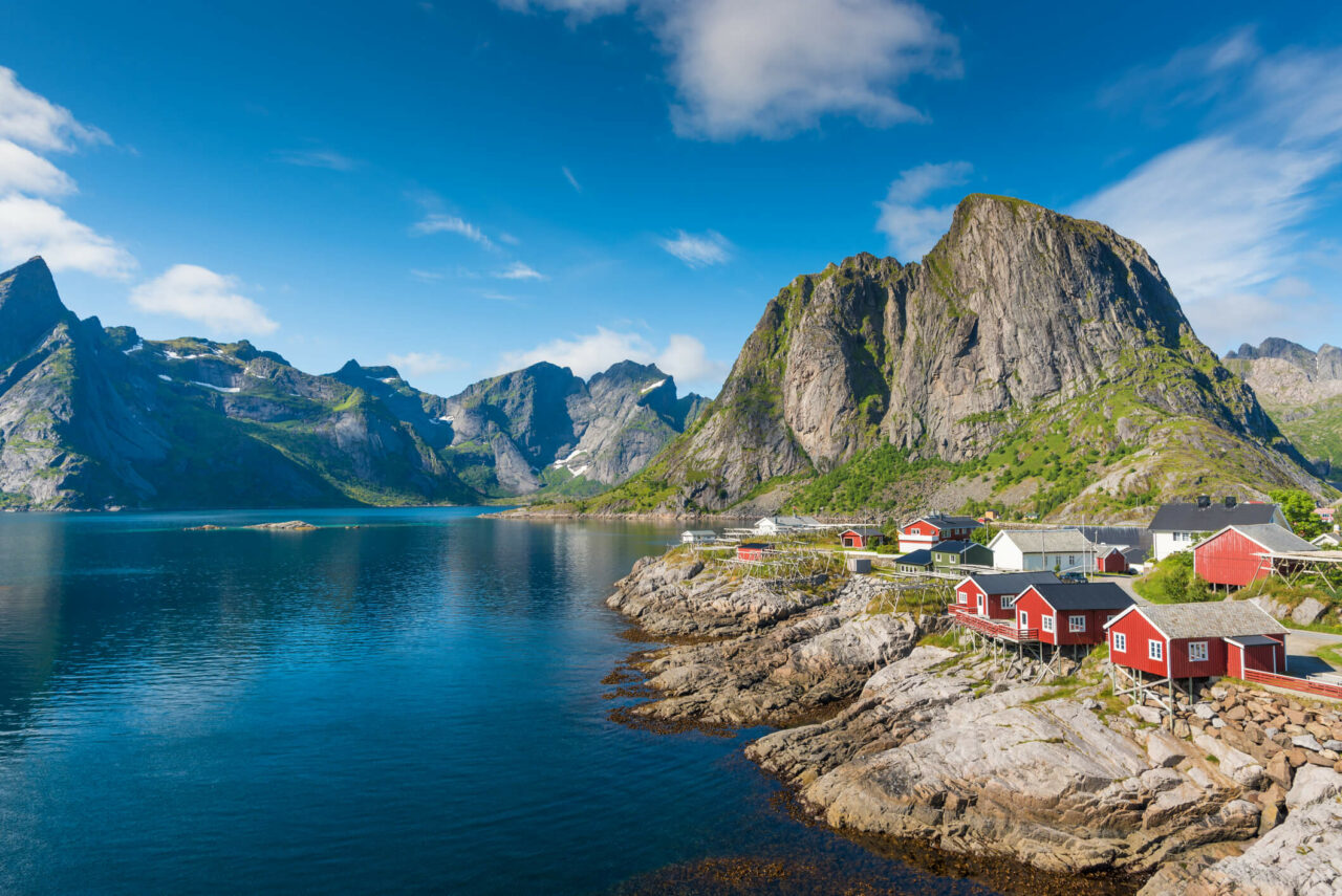 Naturbilde av Lofoten i Norge