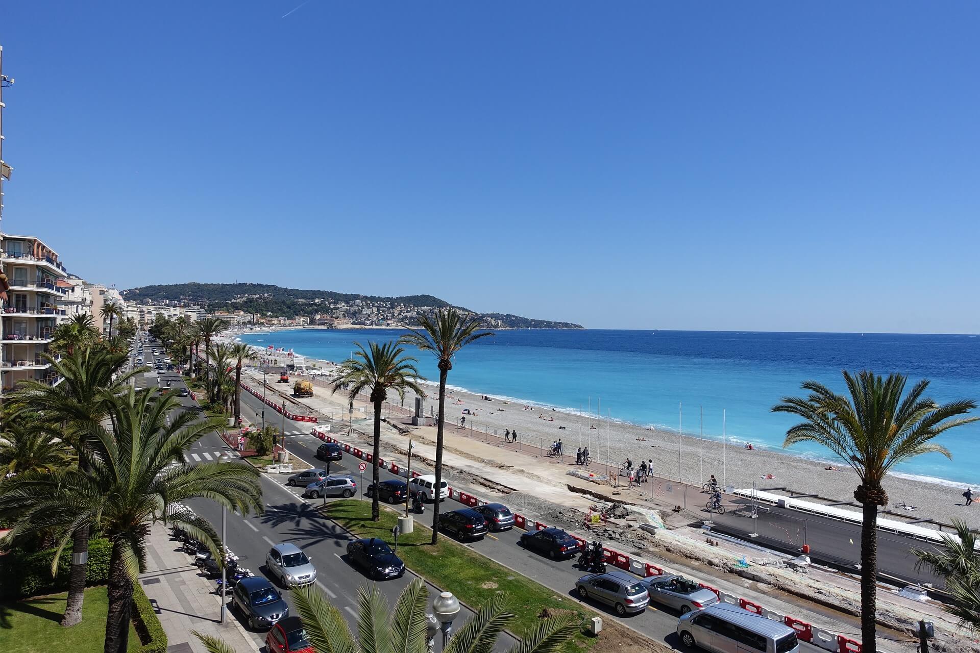 Strandpromenade i Nice