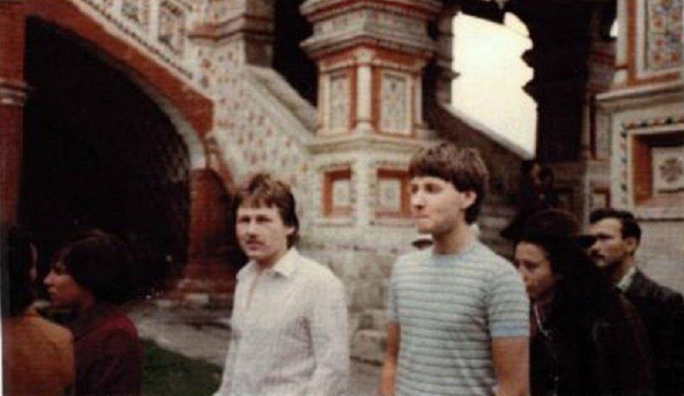 Gaute Sandvik og Leidulv Nygaard i Moskva i 1982