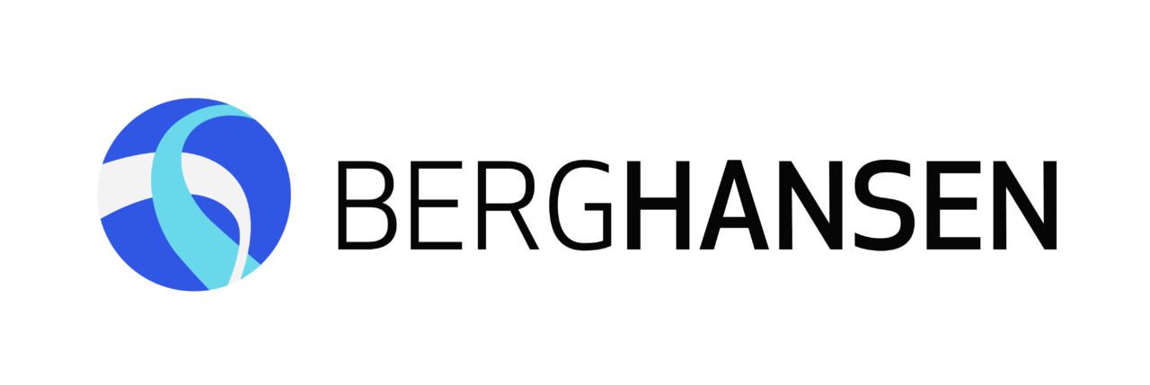 Berg-Hansen sin logo i liggende format. Illustrasjon